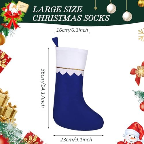 Zubebe 60 Pcs Felt Christmas Stockings Bulk, 15'',Mix Color - Image 2