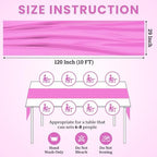 MDS Pack of 25 | Rose Pink | 10ft Chiffon Table Runner 29x120 Inches Long Romantic Rustic Sheer Gauze Runner for Wedding Bridal Shower Birthday Banquets Engagement Spring Easter Boho Decorations - Image 3