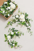 Ling's moment Lily White Artificial Flower Garland Wedding Arch 9 FT - Image 6