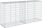 vidaXL Gabion Basket with Cover 78.7"x19.7"x39.4" Galvanized Iron - Image 7