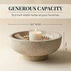 OAKOA Large Decorative Bowl - Stone Fruit Bowl - Stone Bowl Decorative - Image 3