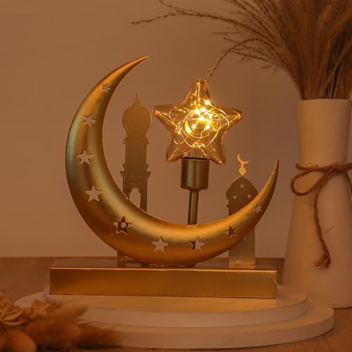 Ramadan Lantern Lights,Ramadan Candle Lantern,Eid Mubarak LED Lamp,Ramadan Hanging Lantern Decorations for Home Style 20 - Image 3