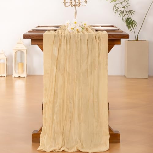10 Pack Cheesecloth Table Runner Fall Boho Gauze Wedding Party Home Decor - Image 4