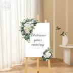 Odouzy Artificial Wedding Arch Flowers for Wedding Sign,Set of 2 for Welcome Ceremony Sign,Faux Floral Swags,Wedding, Banquet and Reception Backdrop Floral Decoration (White Champagne) - Image 5
