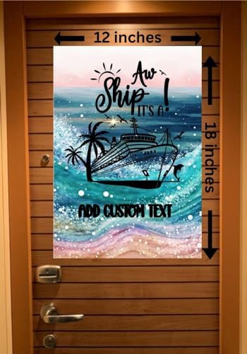 Personalized Custom Aw Ship It's a, Magnetic Cruise Door Sign Banner, Large Ship Door Decoration for Stateroom, Vacation, Birthday, Anniversary, girls trip, family adventure, Holiday, Flag Magnet - Image 4