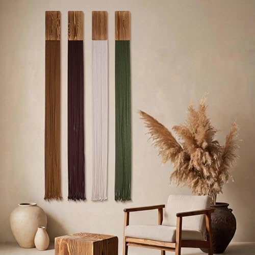 Mokof Boho Macrame Wall Hanging Decor for Living Room Bedroom, 71", 4 Pack - Image 4
