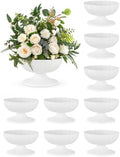 NUPTIO White Vase for Centerpiece Wedding, 8.5" Wide Opening, 10 Pcs by Nuptio