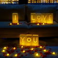 Homemory I Love You Light Up Letters, Luminary Bags with 24 Tea Lights by Homemory