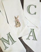 Monogram Wreath Sash, Spring Wreath Sash, Easter Bunny Wreath Sash, Spring Decor, Front Door Decor, Custom Monogram Door Decor - Image 4