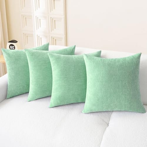 CaliTime Decorative Couch Throw Pillow Covers 18 X 18 Inches Grey Green by CaliTime