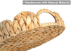 StorageWorks Round Scalloped Tray, Wicker Rattan Serving Tray with Handles - Image 4