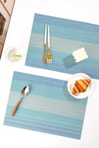 LEXMORE PlaceMats Set of 12 Vinyl/Plastic Woven Place Mats for Kitchen Table Indoor/Outdoor Washable PlaceMat Wipeable Dining Table Mats(Ocean Geode) - Image 6