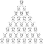 Glass Taper Candle Holder Set of 36 - Clear Crystal Candlestick Holders for Tapered Candles, Elegant Candle Stick Holder Set for Wedding Party Christmas Thanksgiving Festival (36, Transparent) by BTGLLAS