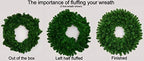 5 Foot (60 inch) Multicolor Christmas Wreath with Prelit Red Bow - Image 2
