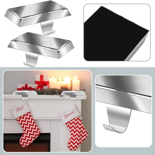 WYTAOHZL 6PCS Christmas Stocking Holders Sliver - Image 2
