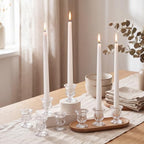 Foaincore 102 Pack Glass Candlestick Holders Bulk 2.5 Inch Taper Candle Holders Small Ritual Candle Stand Table Centerpieces for Wedding Christmas Valentine's Festival Party Dining Decorations (Clear) - Image 3