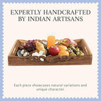 Mela Artisans Orchid Mango Wood Serving Tray - Medium Burnt, 16x12 in - Image 4