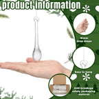 44 Pcs Clear Glass Teardrop Christmas Ornaments,7 Multiple Sizes - Image 2