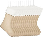 18" Burlap Christmas Stockings Bulk Plain Xmas Neutral Stockings for Fireplace Hanging,Pack 15 by Kunyida