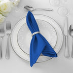 Lann's Linens Set of 144 Cloth Dinner Napkins, 20-inch Polyester Napkins, Washable and Reusable Fabric for Weddings, Hotels, Restaurants - Royal Blue - Image 5