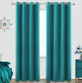 KOUFALL Window Treatments for Winter Decorations,Dark Teal Christmas Decor Thick Blackout Thermal Insulated Heavy Duty Curtain Drapes for Living Room,90 Inch Long,2 Panels Set by KOUFALL