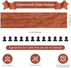 AGIRL 12 Pack Terracotta Cheesecloth Table Runner 10FT Fall Boho Home Decor - Image 2