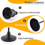 Metal Candle Holders for Candlesticks Taper Candlestick Holders Set Vintage Decorative Centerpiece Candelabra Tall Candle Stands (Matt Black, 4 Sets (12 pcs)) - Image 4
