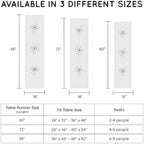 Hand-Embroidered Cotton Table Runner, 16 x 72 Inch, Pink Dandelion - Image 3