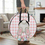30 Inch Round Storage Bag 1 Pack,Funny Rabbits Butt Colorful Easter Eggs Waterproof Wreath Storage Container with Handles&Zipper Pink White Buffalo Tartan Closet Organizer Bags Garland Box by Unknown