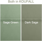 KOUFALL Sage Green Blackout Window Curtains for Bedroom 84 Inches Long Black Out Room Darkening Grommet Thermal Insulated Boho Cottagecore Cottage Core Curtain Drapes 84 Inch Length 2 Panels Set - Image 3