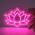 Geometric Lotus Flower Neon Sign – Mandala Style LED Wall Light Dimmable by DUOLIYBC