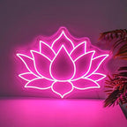 Geometric Lotus Flower Neon Sign – Mandala Style LED Wall Light Dimmable by DUOLIYBC
