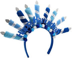 The Dreidel Company Menorah Headbands, 8-Pack Fun for Hanukkah, Personal Decorations for the Festival of Lights - Image 2