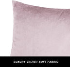 GIGIZAZA Velvet Blush Pink Throw Pillow Covers Decorative Cushion Covers Pillow Cases Sham for Sofa Couch (20x20inch(50x50cm)-4pcs, Blush Pink) - Image 4