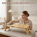 4 Tiered Serving Tray for Party Pine Wood Foldable Tiered Tray Stand - Image 5