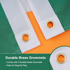 SYII Irish Flag 5x8 Ft Outdoor, Double Sided Sewn Stripes Ireland Flags with 2 Brass Grommets, Heavy Duty 210D Polyester Vivid Color for St Patrick's Day Decor - Image 2