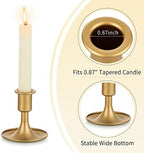 Candlestick Holders Taper Candle Holders, Romadedi Gold Candle Stick Candle Holder for Table Centerpiece, Wedding Reception, Festive Christmas Mantel Decoration or Home Decor, Set of 24 (Pack of 2) - Image 6