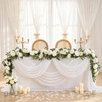 2 Pack 12ft Artificial Peony Flower Garland Vine, White - Image 6
