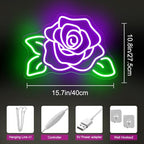 Rose Flower Neon Sign, Rose LED Light, Gift for Lover - Image 3