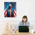 HomeifHue July 4th Patriotic Canvas Wall Art 4th of July USA Decorations American Flag Painting Picture Eagle Pictures for Wall Decor Independence Day Home Decor（F1 24x36in） - Image 7