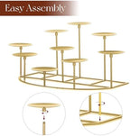 Candeldo Candle Holder for Inside Fireplace, Gold Metal Candelabra - Image 3