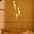 6PCS 5 Arm Gold Candle Holders for Wedding Table Centerpieces,39.37'' Tall - Image 7