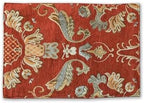 Extra Luxury Dinner Placemats Set of 6,with Vintage Damask Jacquard Design for Dining Room,Living Room,Home Decor,Elegant Beaded Tapestry (X-Red, 6 Piece 13×18 Placemats) - Image 4