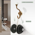 TUNNY Coat Hooks - 5 Pack Antique Brass Towel Hooks Robe Hooks Decorative Wall Hooks for Bathroom Bedroom Kitchen Towel Robe Clothes Cabinet Closet Bathroom Hardware - Image 2