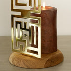 Metal Candle Holder Islamic Table Decor Subhanallah Alhamdulillah Allahu Akbar Tabletop Decor Ramadan Decorations Eid Gift Shiny Gold 13.4" | 34 cm - Image 2