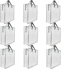 9 Pack Clear Storage Bags with Zipper and Handles, Blanket Bags For Closet Storage, Moving and Packing Supplies for College, Underbed Storage Organizer for Clothes Pillow Bedding Christmas Wreath by GONGKANGYUAN