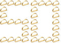 APTWOW 50PCS Gold Napkin Rings, Fall Thanksgiving Christmas Table Decor by APTWOW