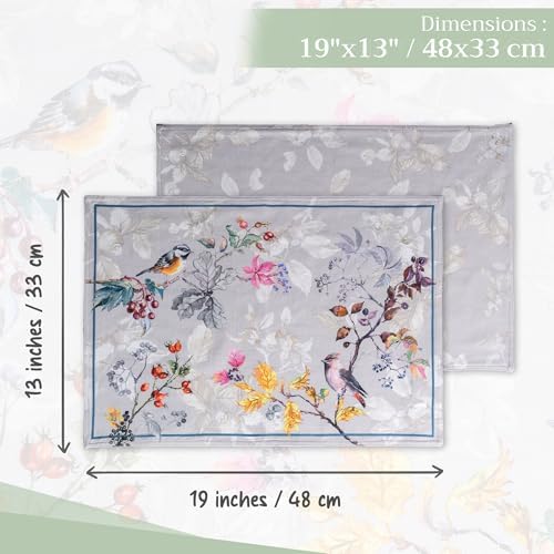 Maison d' Hermine Placemats Set of 4 Reusable 100% Cotton (13"x19") - Image 4