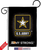 U.S. Army Garden Flag - Pack Armed Forces Rangers United State American Military Veteran Retire Official Support Our Troops - House Decoration Banner Small Yard Gift Double-Sided Imported 13 X 18.5 - Image 2