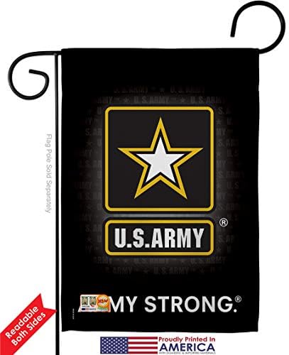 U.S. Army Garden Flag - Pack Armed Forces Rangers United State American Military Veteran Retire Official Support Our Troops - House Decoration Banner Small Yard Gift Double-Sided Imported 13 X 18.5 - Image 2